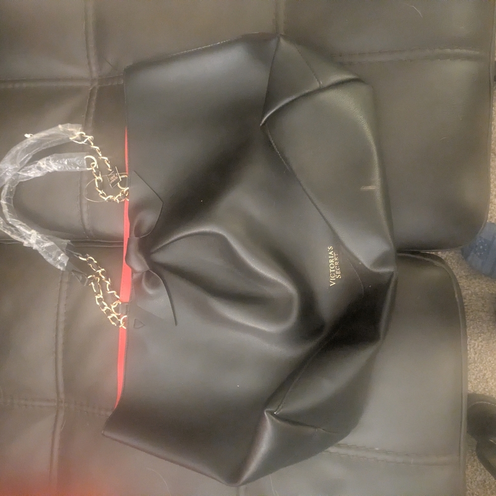 Victoria's Secret Black Tote with Red Trim